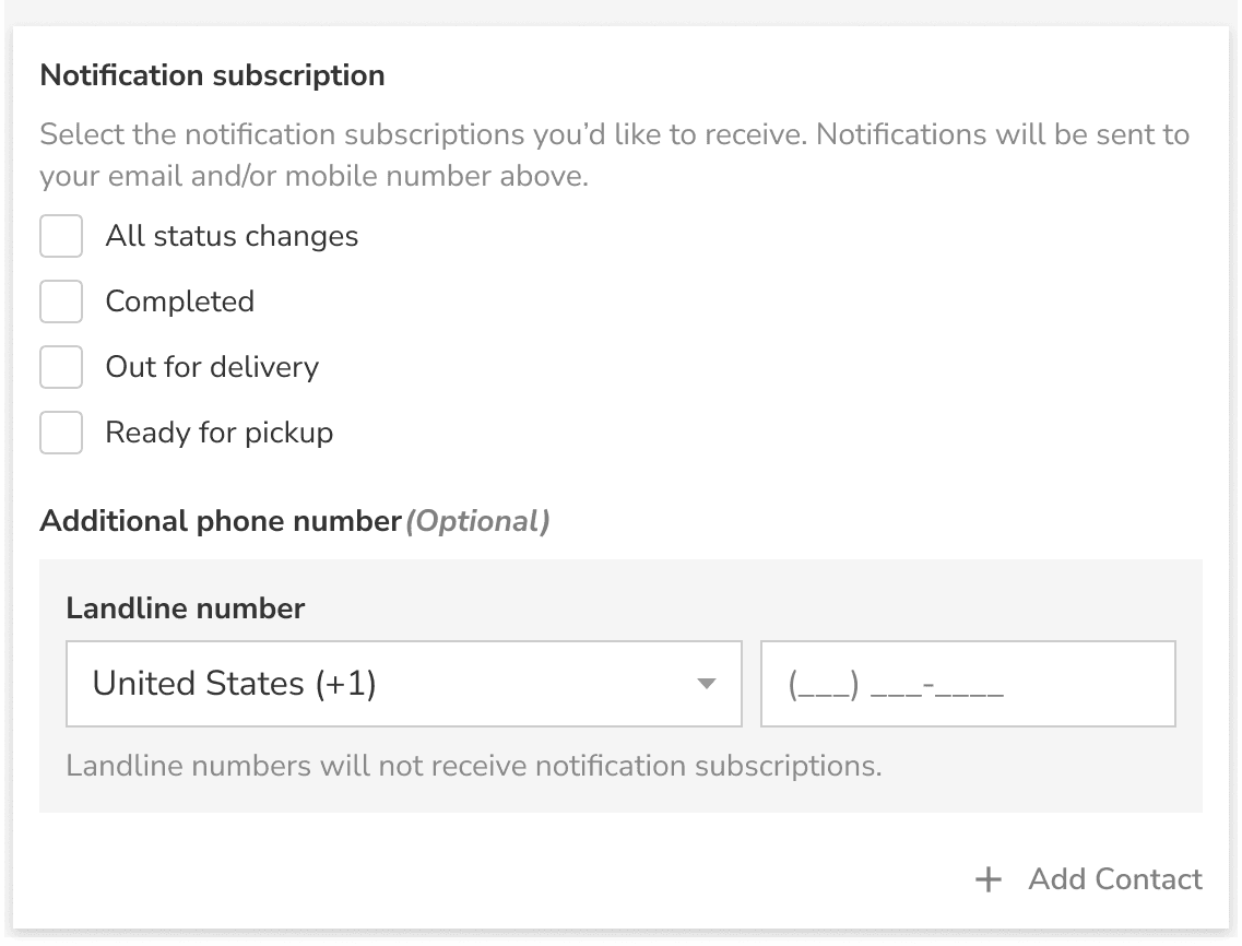 Add Contact Card