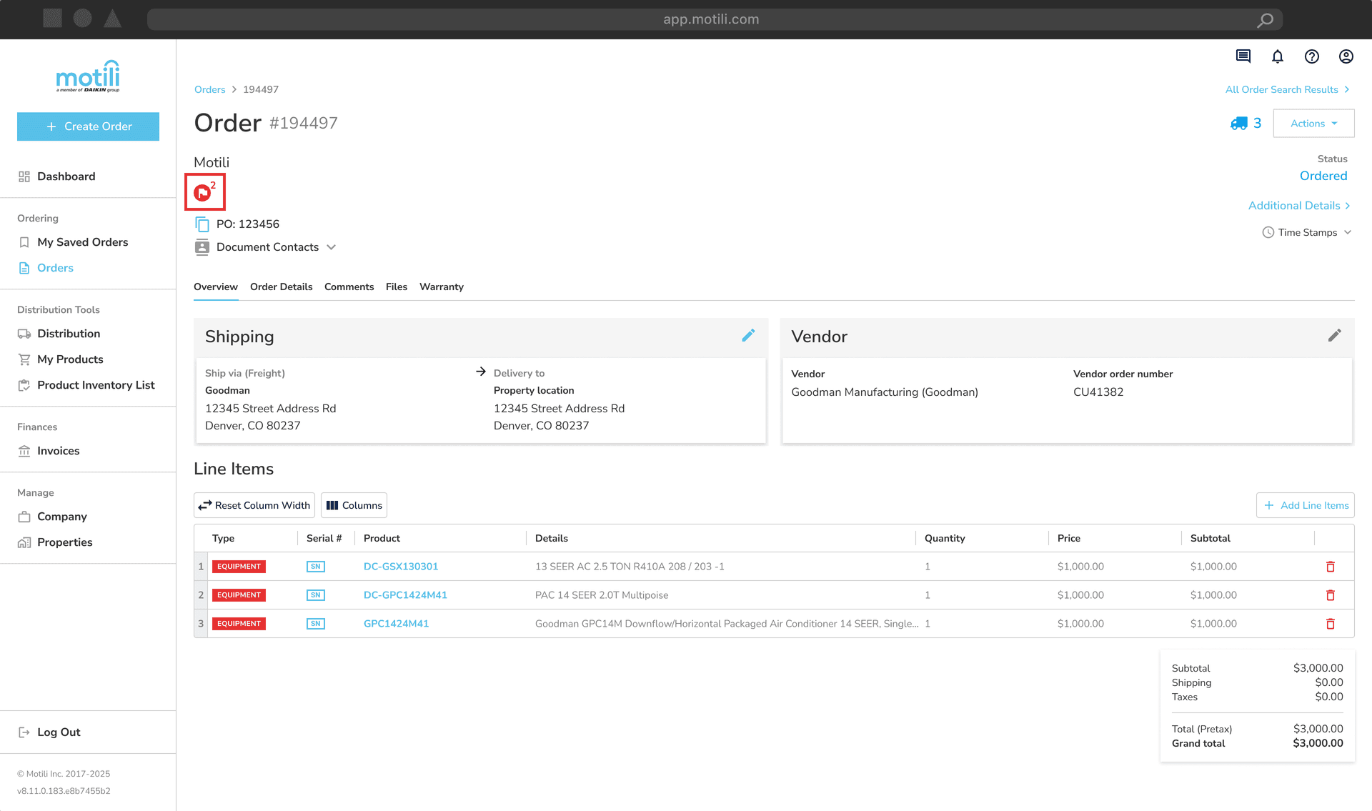 Exception Flag Information