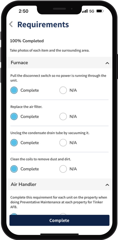 Phone with requirements